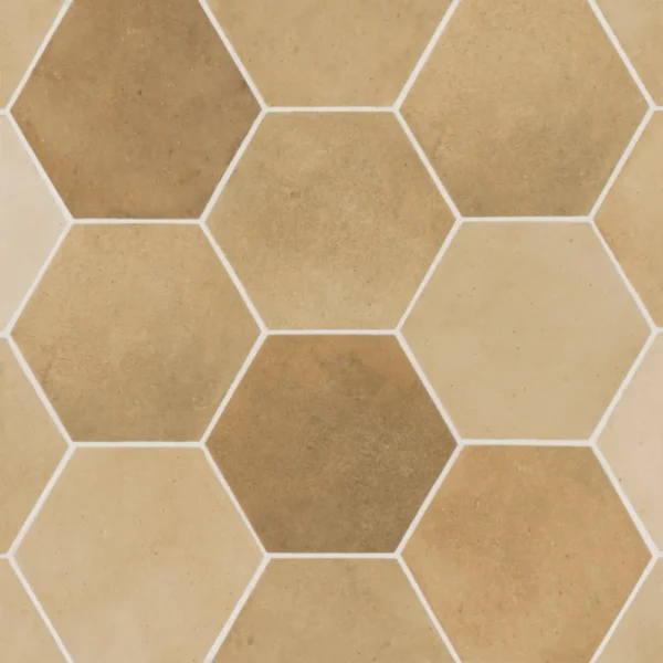 Celine 4" Hexagon Matte Porcelain Floor & Wall Tile in Cotto