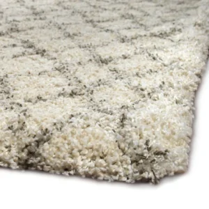 Fab Shag Diamond Rug - Sea Salt