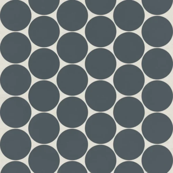 Marin 2" Penny Round Matte Porcelain Mosaic in Midnight Tide