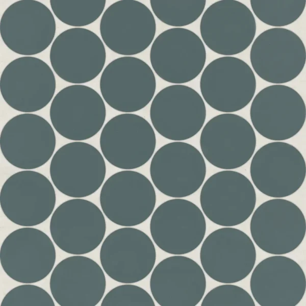 Marin 2" Penny Round Matte Porcelain Mosaic in Ocean Teal