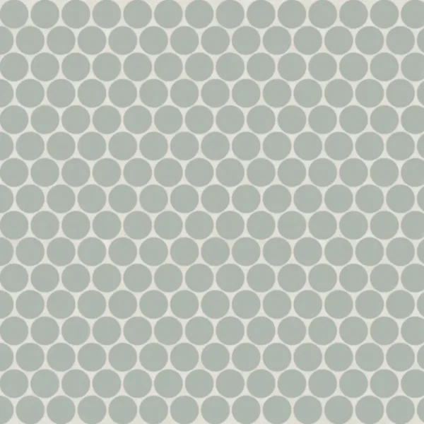 Marin 3/4" Penny Round Matte Porcelain Mosaic in Aloe Green
