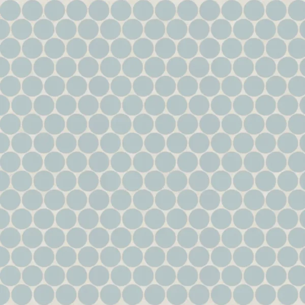 Marin 3/4" Penny Round Matte Porcelain Mosaic in Misty Blue
