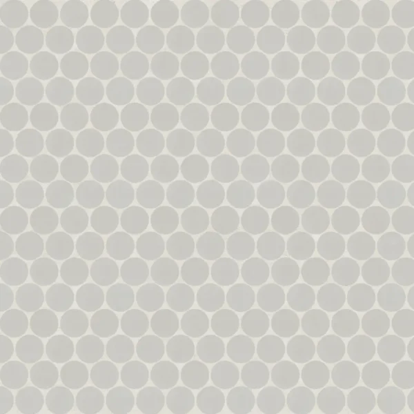 Marin 3/4" Penny Round Matte Porcelain Mosaic in Pebble Gray