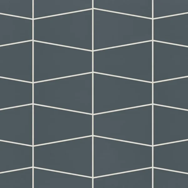 Marin Trapezoid Matte Porcelain Mosaic in Midnight Tide