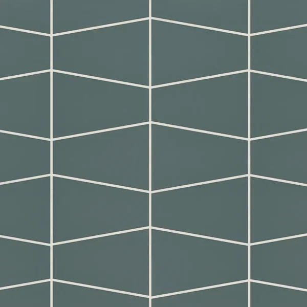 Marin Trapezoid Matte Porcelain Mosaic in Ocean Teal