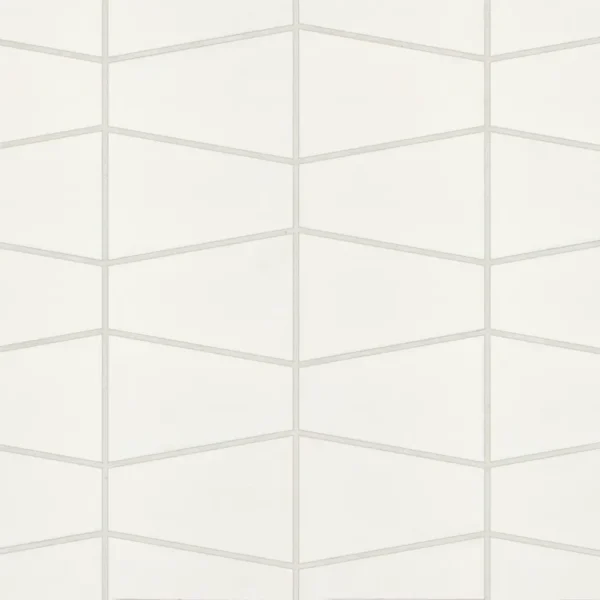 Marin Trapezoid Matte Porcelain Mosaic in Pearl White