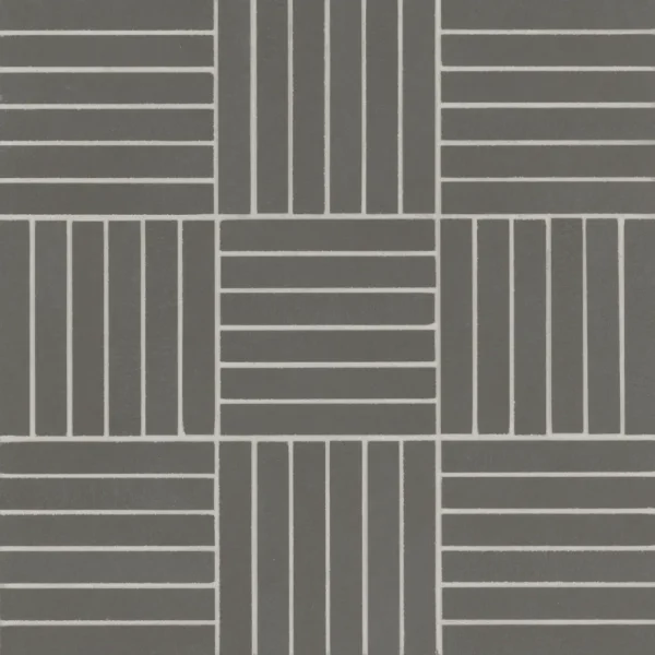 Sahara .5" x 4" Matte Crosshatch Porcelain Mosaic Tile in Dark