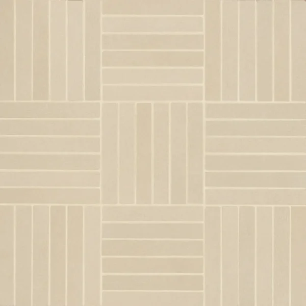 Sahara .5" x 4" Matte Crosshatch Porcelain Mosaic Tile in Ecru