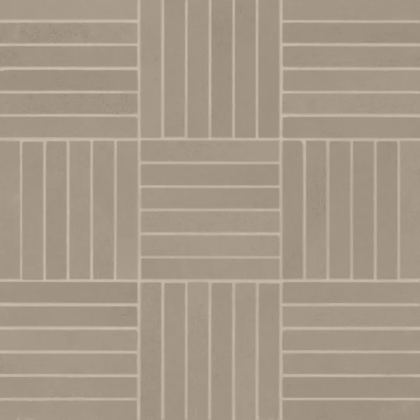 Sahara .5" x 4" Matte Crosshatch Porcelain Mosaic Tile in Taupe