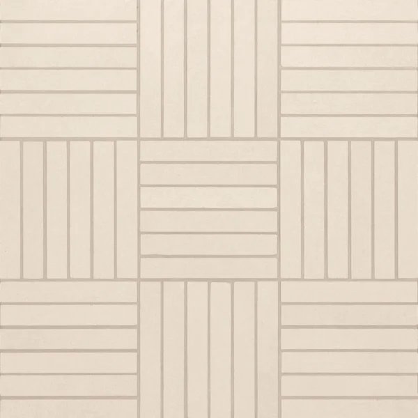 Sahara .5" x 4" Matte Crosshatch Porcelain Mosaic Tile in White