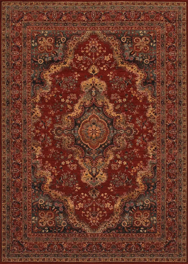 Old World Classics Kerman Medallion  Burgundy