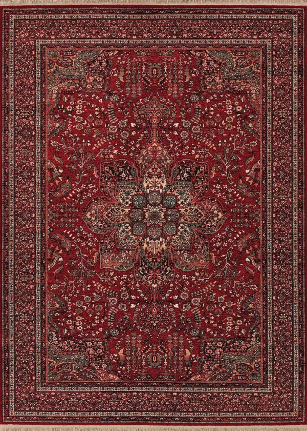 Kashimar All Over Center Medallion  Antique Red