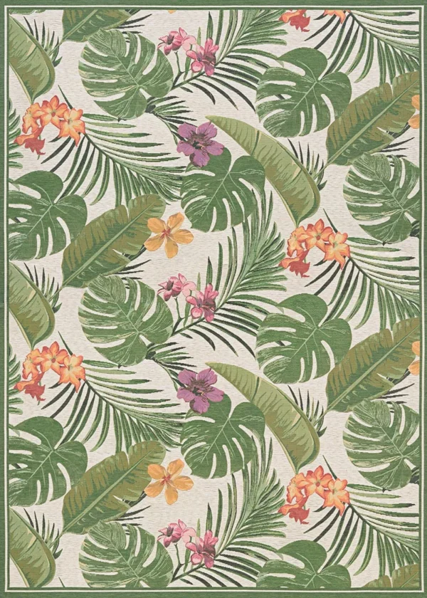 Dolce Flowering Fern  Ivory-Hunter Green