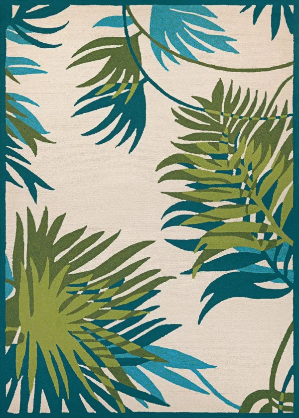 Covington Jungle Leaves  Ivory-Forest Green