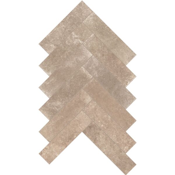Beige Herringbone Mosaic Matte