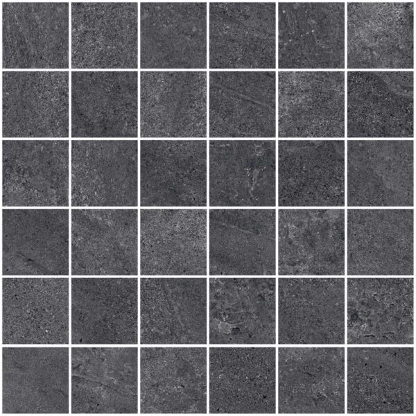Black 2X2 Mosaic Matte