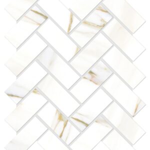 Cava Herringbone Mosaic Satin