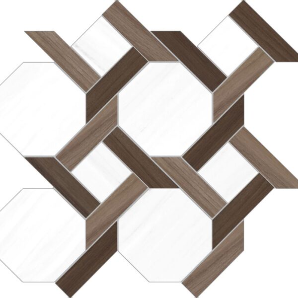 Dolomite Lattice T24 Mosaic Polished