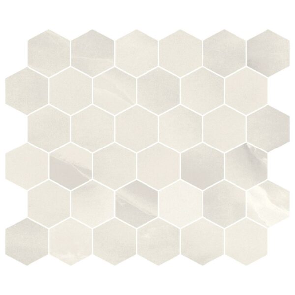 Onice White Hex Mosaic Matte