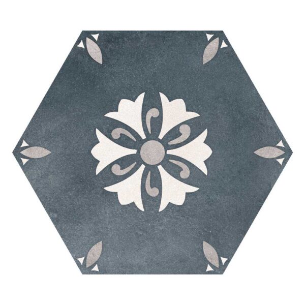 Teal Lily 8″ Hex Matte