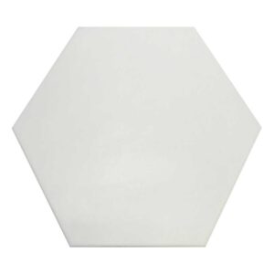White 8″ Hex Matte