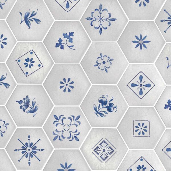 White Lotus Hex 6X7 Glossy