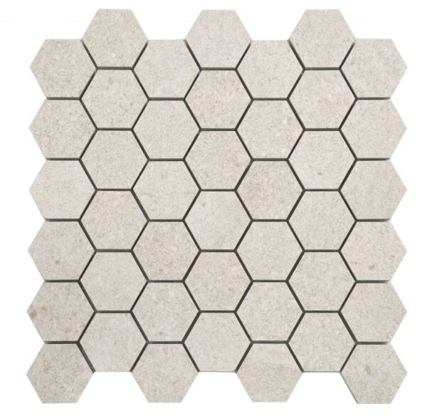 Grant Beige 2 x 2 Hexagon 12 x 12